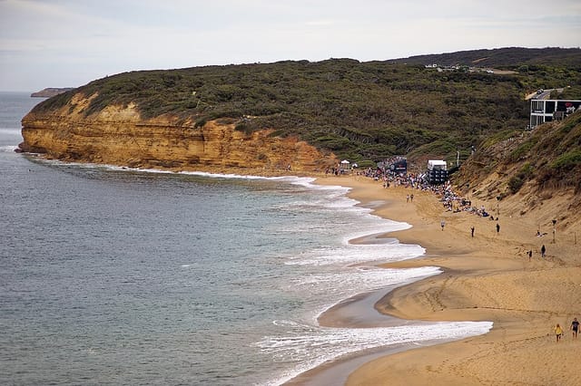 Pico de surf Bells Beach, Victoria, Austrália