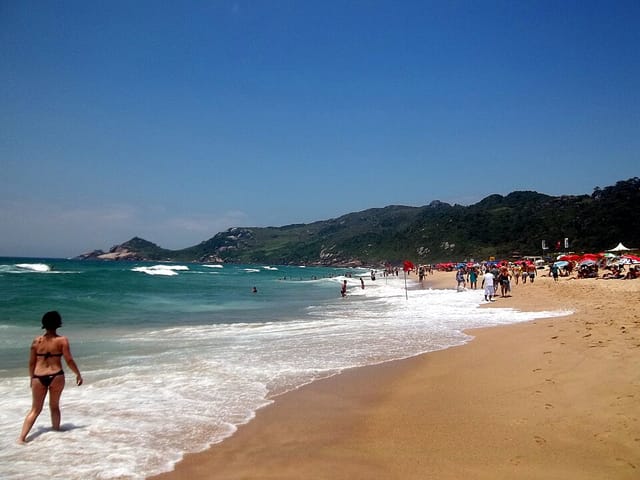 Spot de surf Praia Mole, Santa Catarina, Brasil