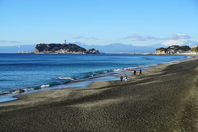 Spot de surf 七里ヶ浜, Kanagawa Prefecture, Japón
