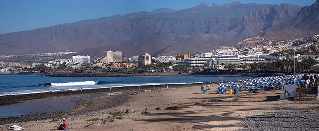 Pico de surf Playa de las Américas, Canary Islands, Espanha